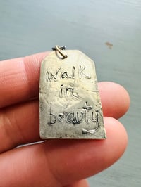 Image 4 of Golden Hills turquoise dog tag pendant