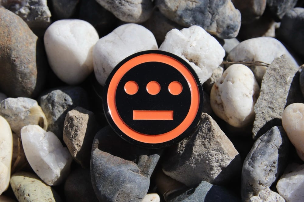 Image of Hiieroglyphics Hiero Enamel Pin - Black / Orange