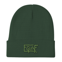 Image 3 of Embroidered Beanie Green