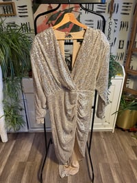 Image 1 of Sequins V front dress