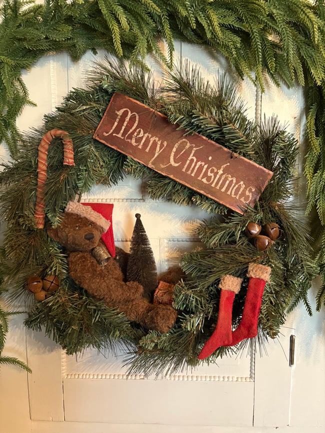 #7......Merry Christmas bear Wreath