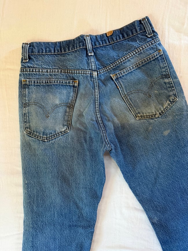 late 60s early 70s Levi's denim faded jeans 