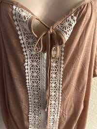 Image 9 of New Sz 18/20 Ashley Stewart open shoulder short sleeve top #868*8