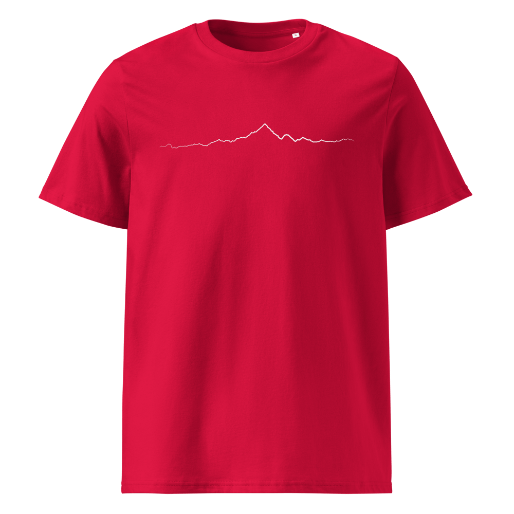Monviso T-shirt in Cotone Organico Unisex rosso / bianco PULSE