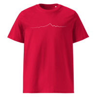 Image 1 of Monviso T-shirt in Cotone Organico Unisex rosso / bianco PULSE