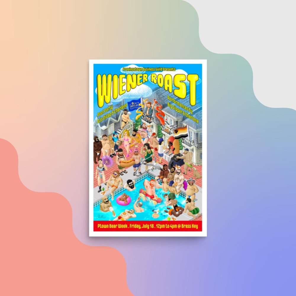 Image of 2025 Ptown Wiener Roast 12x18 in Poster (Unframed)