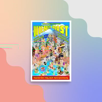 Image of 2025 Ptown Wiener Roast 12x18 in Poster (Unframed)