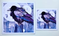 Image 2 of PRINT - Floofy Raven