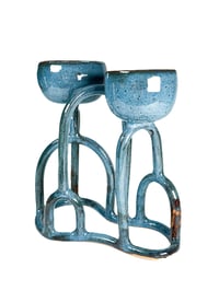 Image 2 of Speckled Blue Arches - Double Planter