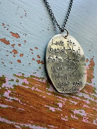Image 9 of sterling silver Marcus Aurelius quote necklace