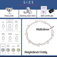 Image 3 of 8mm Heart & Infinity Diamond Bracelet