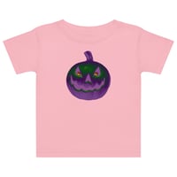 Image 2 of Baby jersey t-shirt - Jack O Lantern Retro Purple Glow