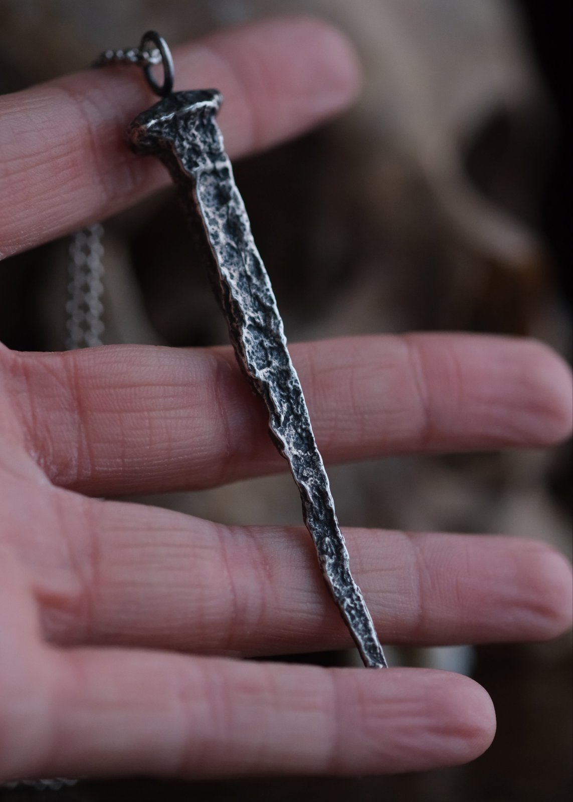 Antique Coffin Nail Necklace | A LITTLE MAD