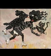 Image 1 of “Skating Pals” original painting on canvas