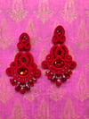 Orecchini soutache modello Adele rosso fuoco