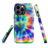 Image 1 of Tie Dye - Tough iPhone case Rainbow