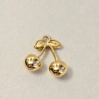 Image 2 of Gold Cherry Charm 