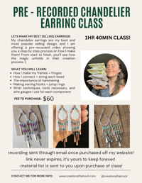 Image 1 of Pre-Recorded Chandelier Earring Making Class