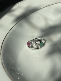 Image 4 of Triple Ring mit Perle, Rubin, Opal