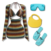 Image 2 of Ocean Breeze Bikini Dress Set