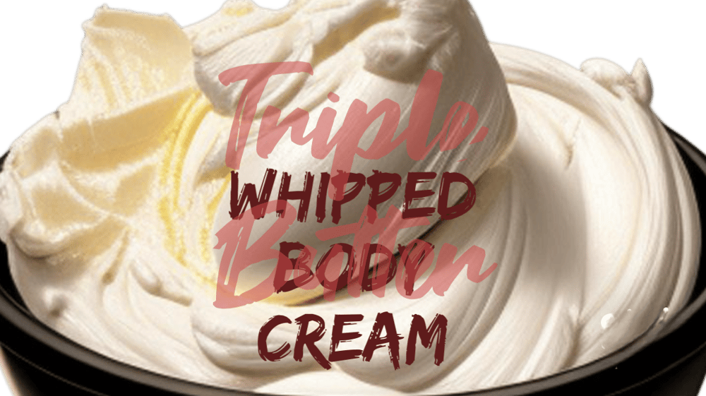 Whipped emulsified body butter cream