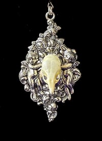 Image 3 of Black Rosary Vertebrae - Amorini Relic Necklace