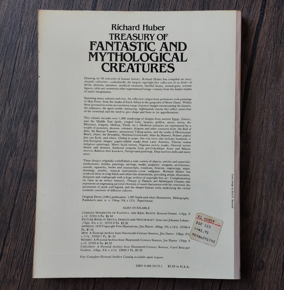 Treasury of Fantastic and Mythological Creatures: 1,087 Renderings from Historic Sources