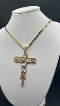 Image 2 of GOLD JESUS CROSS NECKLACE
