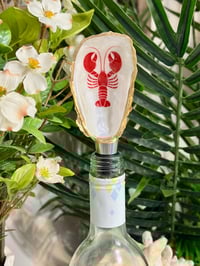 Image 1 of Lobster Oyster Shell Wine Stopper