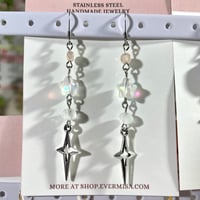 Image 2 of Star Point Dangle Earrings