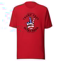 Image 2 of Trump 2024 ULTRA MAGA Patriotic Shirt Peace Sign Shirt - Unisex T-shirt