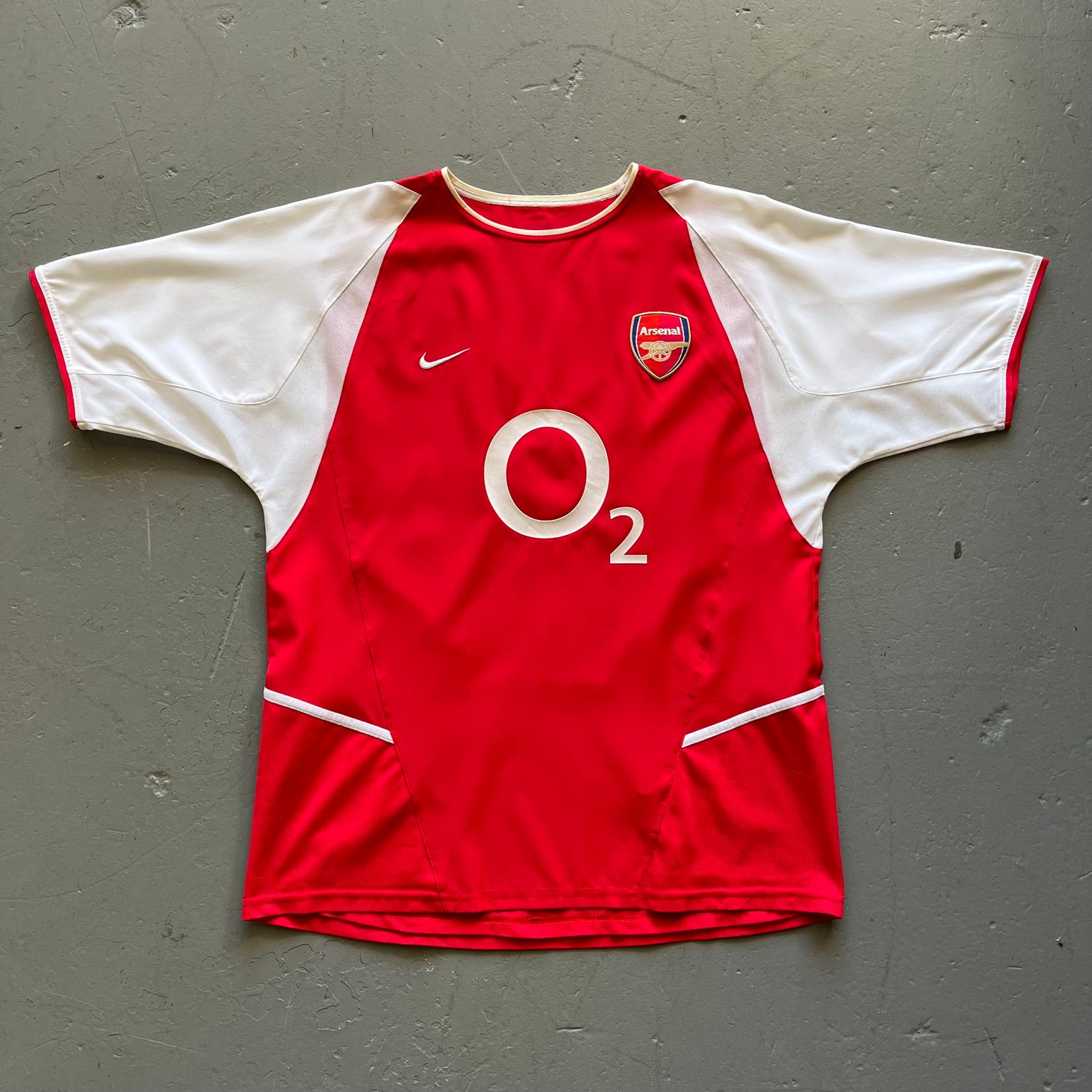 Image of 02/04 Arsenal home shirt size large Bergkamp 10