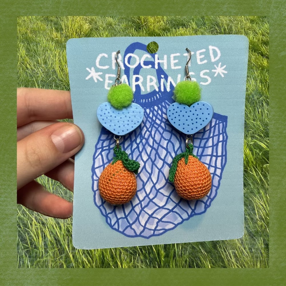 Image of ORANGES crocheted earrings