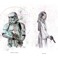 Image 1 of Storm Trooper / Princess Leia Art Print Selection
