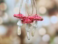 Image 2 of Spun Cotton Fairy Mushroom Ornament