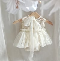 Image 3 of Newborn girl photoshoot outfit | Mia | cream