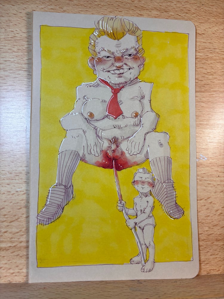 Image of REDACTED 5.5x8.5 original illustration