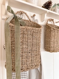 Image 1 of Seagrass & Beaded Baskets ( Set or Singles )