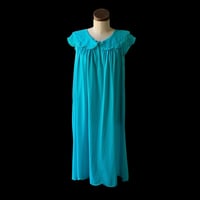 Image 1 of Shadowline Teal Lace Nightgown Large