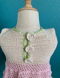 Image 4 of Handmade Crochet Baby Dress 2T