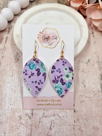 Image 1 of Purple Floral Earrings