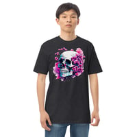 Image 10 of Watercolor skull 4 Men’s premium heavyweight tee