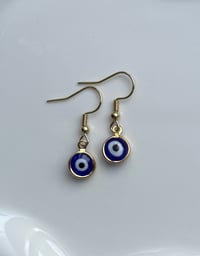 Image 1 of 24kt Gold Evil Eye Hooks