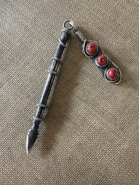 Image 1 of War Lance Hat Pick with Coral 