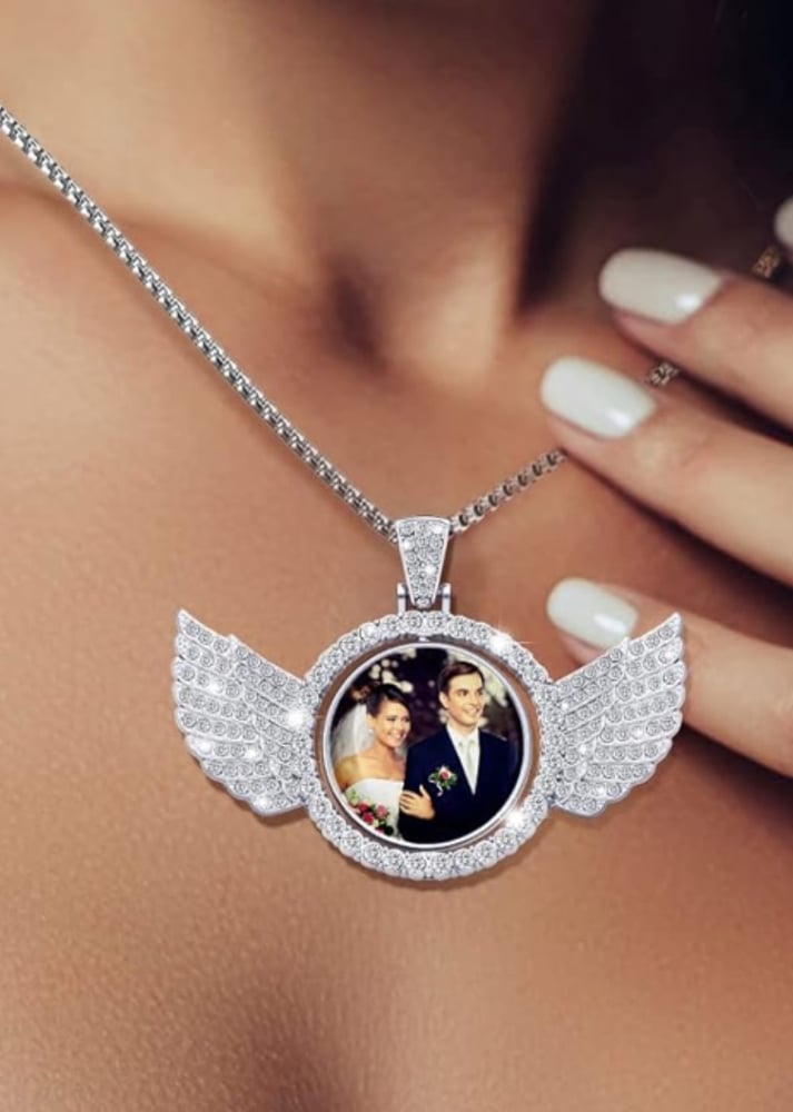 Image of Angel Wings double sided picture charm tray