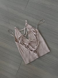 Image 2 of nude cropped shirt (sz medium) 