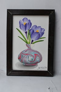 Image 1 of Crocus Marbled Vase (Original)