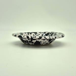 Image of LILAC AND BLACK ODE TO ENAMELWARE SMALL BOWL