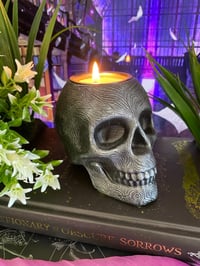 Image 4 of Stone tea light/ incense holder (antique silver) )