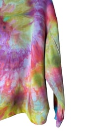 Image 8 of 2XL Ladies Quarter-Zip Pullover in Bright Spiral Ice Dye